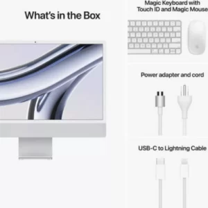Моноблок Apple iMac 24" 2023 (MQRK3), 8/512 ГБ, серебристый