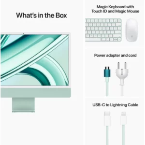 Apple iMac 24" Retina 4,5K (MQRP3X/A), M3 (8C CPU, 10C GPU), 8 ГБ, 512 ГБ SSD, зеленый