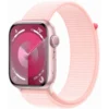 Apple Watch Series 9, 41 мм, корпус из алюминия розового цвета, нейлоновый ремешок нежно-розового цвета
