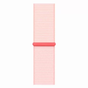 Apple Watch Series 9, 41 мм, корпус из алюминия розового цвета, нейлоновый ремешок нежно-розового цвета