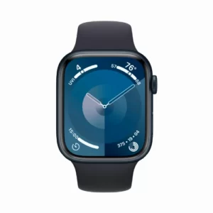 Apple Watch Series 9, 41 мм, корпус из алюминия цвета «тёмная ночь», спортивный ремешок цвета «тёмная ночь», размер M/L