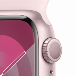 Apple Watch Series 9, 41 мм, корпус из алюминия розового цвета, спортивный ремешок нежно-розового цвета, размер M/L