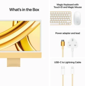 Apple iMac 24" Retina 4,5K (MQRL3), M3 (8C CPU, 10C GPU), 8 ГБ, 256 ГБ SSD, желтый