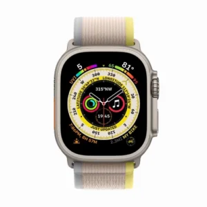 Apple Watch Ultra GPS + Cellular, 49 мм, корпус из титана, ремешок Trail желтого/бежевого цвета, размер S/M