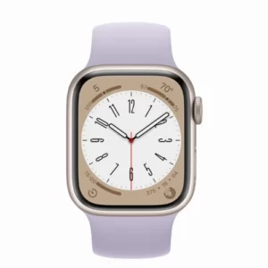 Умные часы Apple Watch Series 8 41 мм Starlight Stainless Steel Case with Purple Fog Solo Loop