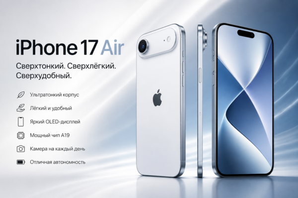 iPhone 17 Air — самый тонкий смартфон Apple 2026 года