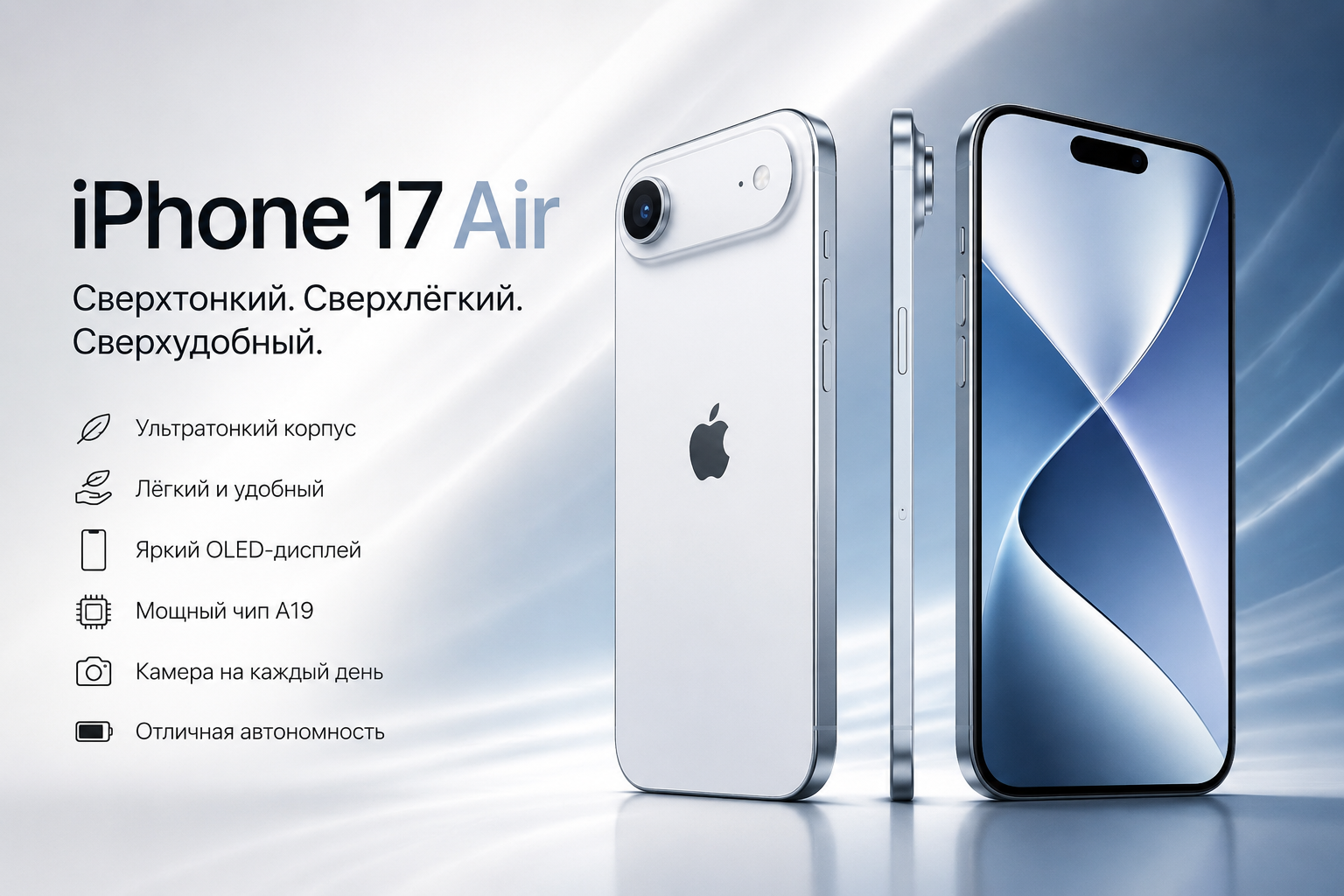 iPhone 17 Air — самый тонкий смартфон Apple 2026 года