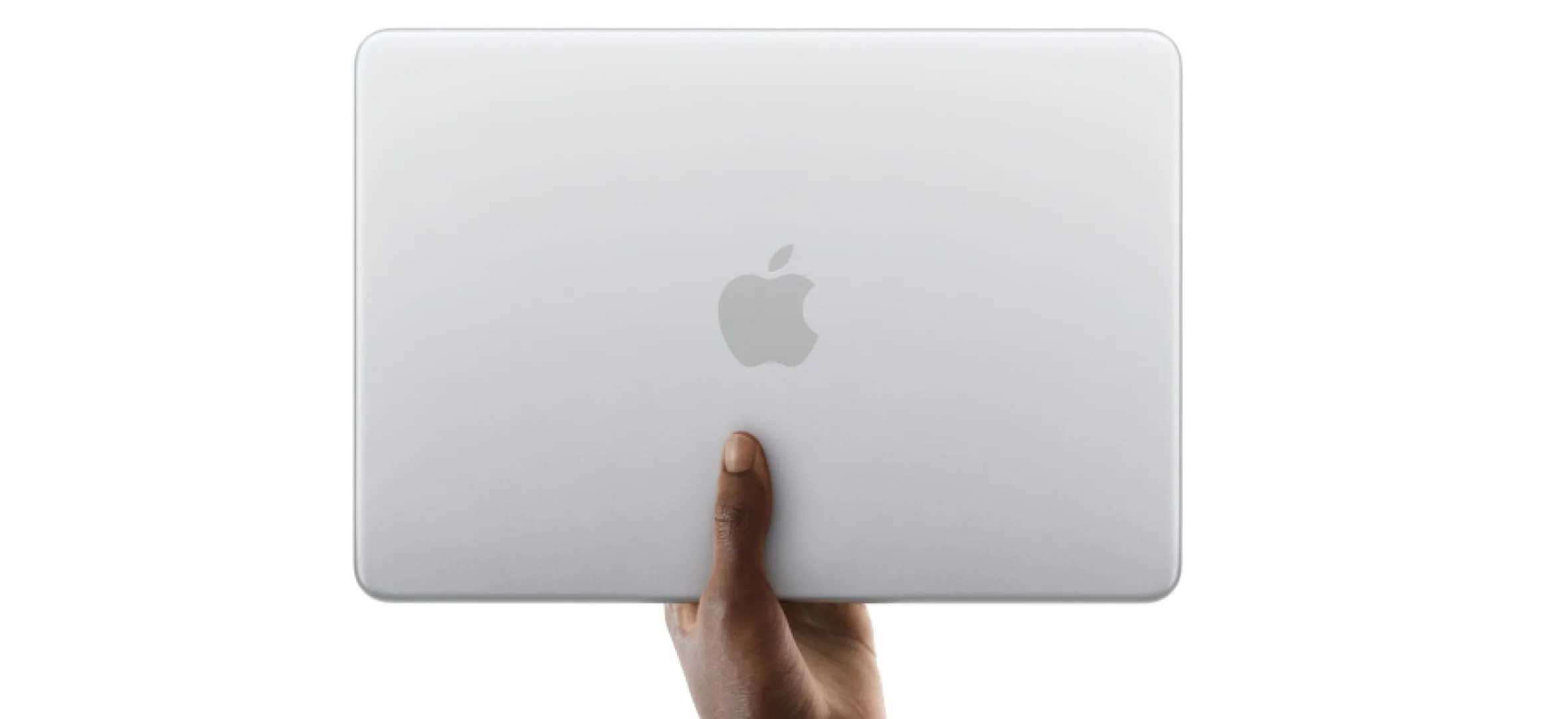 MacBook Neo 13 Silver 2026 вид сверху